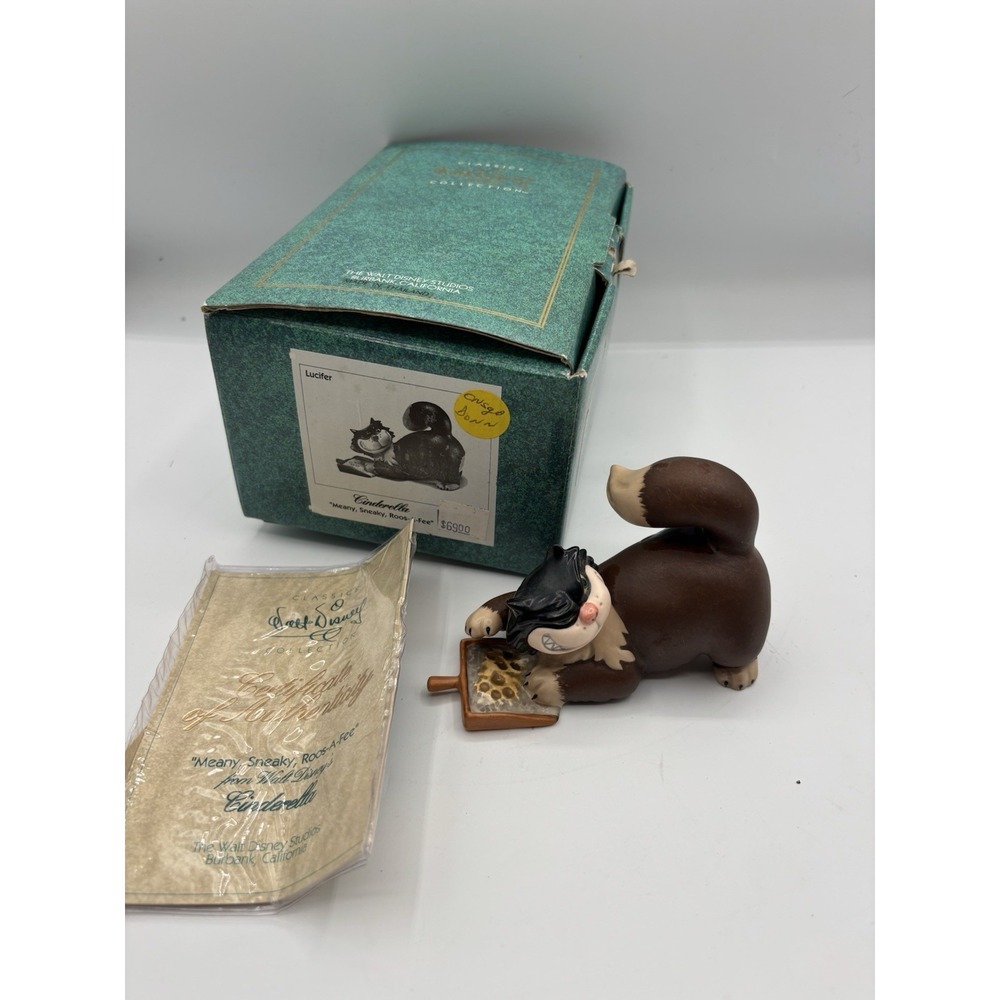 Walt Disney C Collection Cinderella Lucifer Meany Sneaky Roos-a-Fe  w/ COA #2446